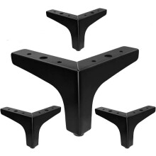 (black, 15CM) Pés de Sofá de Metal, Preto, Altura 3.93 Polegadas, Pacote com 4, Ferro, para Móveis