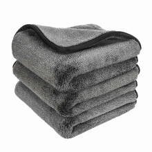 Lot de 3 serviettes de séchage en microfibre pour voiture 1200 g/m² - Chiffon de lavage, polissage et retrait des joints de cire
