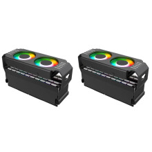 2X PC-Fodral RAM-Minnesmodul ARGB Kylare DDR3 Till DDR5 5V 3Pin PWM 4Pin Light Sync 120mm Dual Fans Kylare Svart