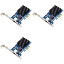 3X 10 GB PCIe NIC-Nätverkskort med en RJ45-Port och RTL8127-Chip, PCI-Express X1 Vision Acquisition-Kort för Win10/Win11.