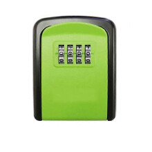 (Green) Schlüsseltresor, 4-stelliges Kombinationsschloss, Aluminiumlegierung, Wandmontage, für Innen und Außen