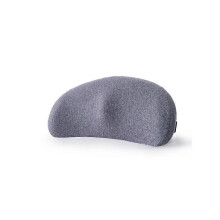 (fog blue) Car Lumbar Cushion, Slow Rebound Memory Foam, Full Arc Ergonomic Support, Pure Cotton Fabric, Elastic Straps, For Car Driver Seat