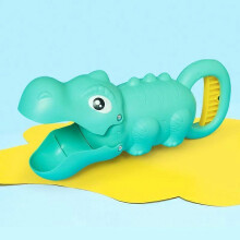 (B) Lasten rantalelu hummeridinosaurusklipsi, kestävä hajuton ja halkeilematon materiaali, sileät reunat, merenrantahiekan ruoppausleikki