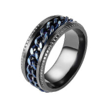 (Blue, 10) Draaibare flesopener ring van titanium staal, voor buiten kamperen barbecue feesten en bar gebruik