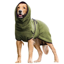 (green, S) Hunde-Trockenbademantel, wärmendes Polyester-Welpenkleidungsstück, verschiedene Größen und Farben erhältlich