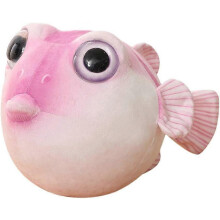 (Pink, 33cm) Pluche kogelvis, 33 cm, groen, zacht knuffelbeest, katoenen sierkussen voor bank, fauteuil, slaapkamerdecoratie voor kinderen