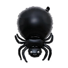 (Black Spider) Halloween Spider Aluminium Film Balloon, 2 Optional Styles, Halloween Household Party Decoration, 1 Piece