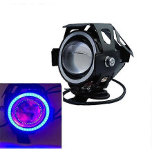 (blue light) U7 Motorcycle LED Headlight, IP68 Waterproof Aluminium, 125W Chip, 200m Range, 12V-80V, for Motorcycle Scooter ATV UTV Lighting