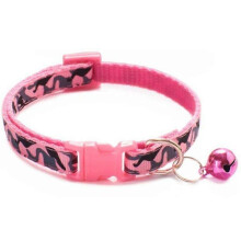 (Red, 10pcs) Collare per cani e gatti, motivo camouflage con campanello, lunghezza regolabile 19-32 cm, larghezza 1,0 cm