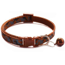 (Blue, 10pcs) Collare per cani e gatti, motivo camouflage con campanello, lunghezza regolabile 19-32 cm, larghezza 1,0 cm