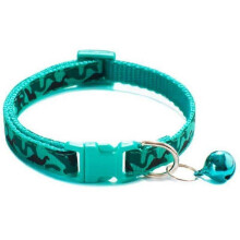 (Gold, 10pcs) Collare per cani e gatti, motivo camouflage con campanello, lunghezza regolabile 19-32 cm, larghezza 1,0 cm