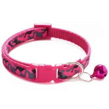 (Yellow, 10pcs) Collare per cani e gatti, motivo camouflage con campanello, lunghezza regolabile 19-32 cm, larghezza 1,0 cm