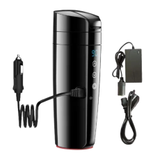 2025 12V/24V Auto-Heizbecher, 400 ml Edelstahl-Heizbecher für unterwegs, ideal für Auto und Zuhause