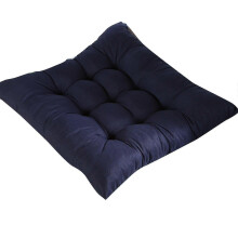 (Dark Blue) Vierkante stoelkussen, antislip warm getuft, 40x40cm, voor keuken eetkamer woonkamer slaapkamer kantoor stoelen