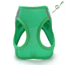 (12-Green, XL) Hondenharnasvest, afbreekbaar, reflecterend, verstelbaar, met print, polyestermix voor kleine en middelgrote honden, wandelen