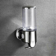 (Transparent single) Dispenser sapone per doccia a muro, materiale ABS, finestra visibile, capacità 500-1500ml, per bagno