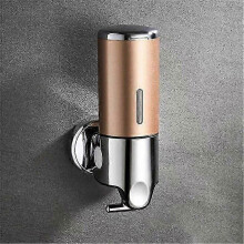 (Gold single) Dispenser sapone per doccia a muro, materiale ABS, finestra visibile, capacità 500-1500ml, per bagno