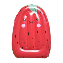 (Strawberry) Inflatable Surfboard with Handle for Kids, Fruit Pattern, 90kg Capacity, PVC, Pool Beach