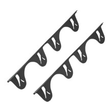 (black) Herdspaltabdeckungen, Edelstahl-Spaltfüller für Backofenseiten, Schutz für Küchenarbeitsplatten-Kochfeldspalten, ausziehbar, 4er-Pack