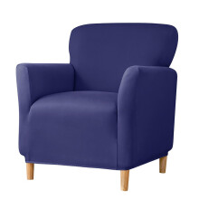(Navy blue) Yksivarsinen sohvansuojus maitosilkkiä, beige, polyesteri, olohuoneeseen makuuhuoneeseen työhuoneeseen