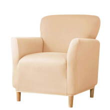 (Cream) Yksivarsinen sohvansuojus maitosilkkiä, beige, polyesteri, olohuoneeseen makuuhuoneeseen työhuoneeseen