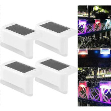 (White, Colorful) Luz Solar para Escadas Exterior, Branco Quente 3lm, Impermeável, Jardim Caminhos