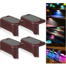 (Brown, Colorful) Luz Solar para Escadas Exterior, Branco Quente 3lm, Impermeável, Jardim Caminhos