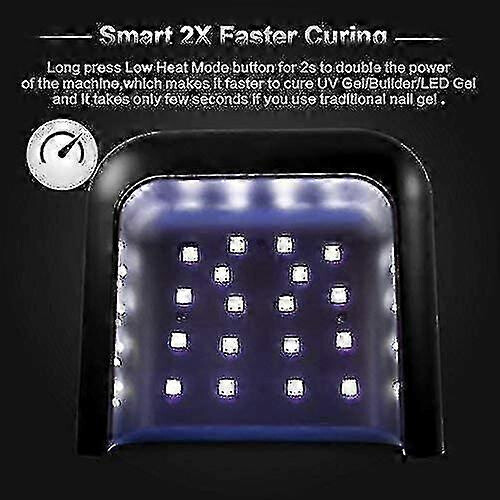 Lâmpada LED para Unhas 48 W com Sensor Automático e Ecrã LCD, Secador Profissional para Casa 2