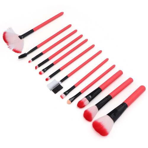 Rotes Pinselset, 12 Stück, für Anfänger 2