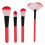 Make-up-Pinsel Set, 12 Stück, rot 21