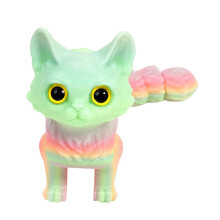 (color effect random) 3D Print Kitten Toy Articulated Tail Movable Plastic Figure for Desk Decors