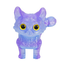 (Crystal Dream Purple) 3D Print Kitten Toy Articulated Tail Movable Plastic Figure for Desk Decors