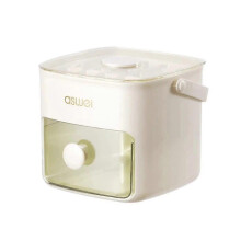 (White) Fabricador de hielo portátil de encimera, 48 cubitos, producción rápida, para cocina, fiestas y autocaravanas, color blanco crema