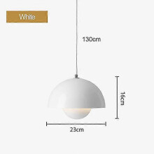 (White, Warm White 3000K) Pendant Light Metal Semicircular Flower Pot Design for Kitchen Island Hotel Parlour