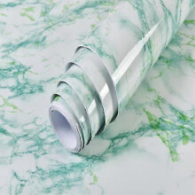 (Marble Light Green, 60cmx500cm) Selbstklebende Marmortapete, 80 cm breit, wasserfeste Vinyl-Kontaktfolie für Küche und Wohnbereich
