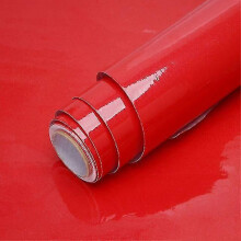 (Shiny Red, 40cmx100cm) Selbstklebende Marmortapete, 80 cm breit, wasserfeste Vinyl-Kontaktfolie für Küche und Wohnbereich