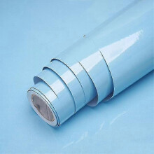 (Shiny Light Blue, 40cmx100cm) Selbstklebende Marmortapete, 80 cm breit, wasserfeste Vinyl-Kontaktfolie für Küche und Wohnbereich