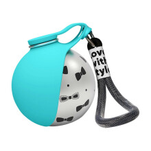 (4) Portable 285ml Dog Water Bottle, Foldable Pet Water Dispenser with Drinking Bowl for Outdoor Walking and Travelling, Silicone and Stainless Steel