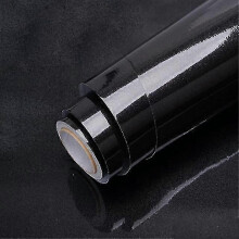 (Shiny Black, 60cmx500cm) Selbstklebende Marmortapete, 80 cm breit, wasserfeste Vinyl-Kontaktfolie für Küche und Wohnbereich