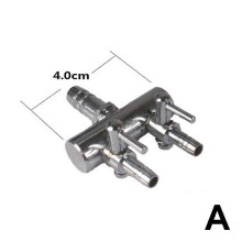 (2 heads) Distribuidor de Fluxo de Ar para Aquário em Aço Inoxidável, Controle de Válvulas para Aquicultura