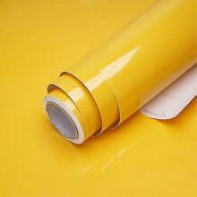 (Shiny Yellow, 80cmx300cm) Selbstklebende Marmortapete, 80 cm breit, wasserfeste Vinyl-Kontaktfolie für Küche und Wohnbereich