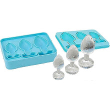 (Blue) Silikon-Eiswürfelform, Scherzform in Form eines Buttplugs für Partys und witzige Getränke