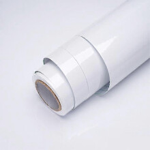 (Shiny White, 80cmx300cm) Selbstklebende Marmortapete, 80 cm breit, wasserfeste Vinyl-Kontaktfolie für Küche und Wohnbereich