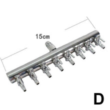 (8 heads) Distribuidor de Fluxo de Ar para Aquário em Aço Inoxidável, Controle de Válvulas para Aquicultura
