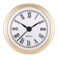 (Gold) Orologio al quarzo con movimento a inserto e numeri romani, quadrante in vetro plastico di 61 mm di diametro.