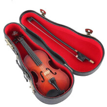 (4cm) Handgemaakte speelbare miniatuur vioolbeeldje, meerdere maten, decoratie voor thuis kantoor muziekkamer