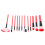 Tragbares Pinselset, 12er-Packung, rot 18