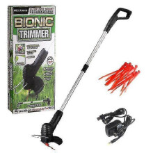 (US PLUG) Bionic Trimmer – Akku-Rasenmäher, tragbar, wiederaufladbar, mit Teleskopstange, Stahlmesser und zum Schneiden von Rasenkanten.