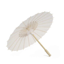 (40cm) Blanco Vintage Chinees Papier Paraplu, Houten Kiel, Leeg voor DIY Schilderen, Bruiloft Decoratie, Fotografie Accessoire, Verschillende Maten