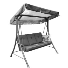(grey, 190*132*15cm) Funda de repuesto para toldo de silla colgante, compatible con 195x125x15cm, tela Oxford impermeable, color beige.